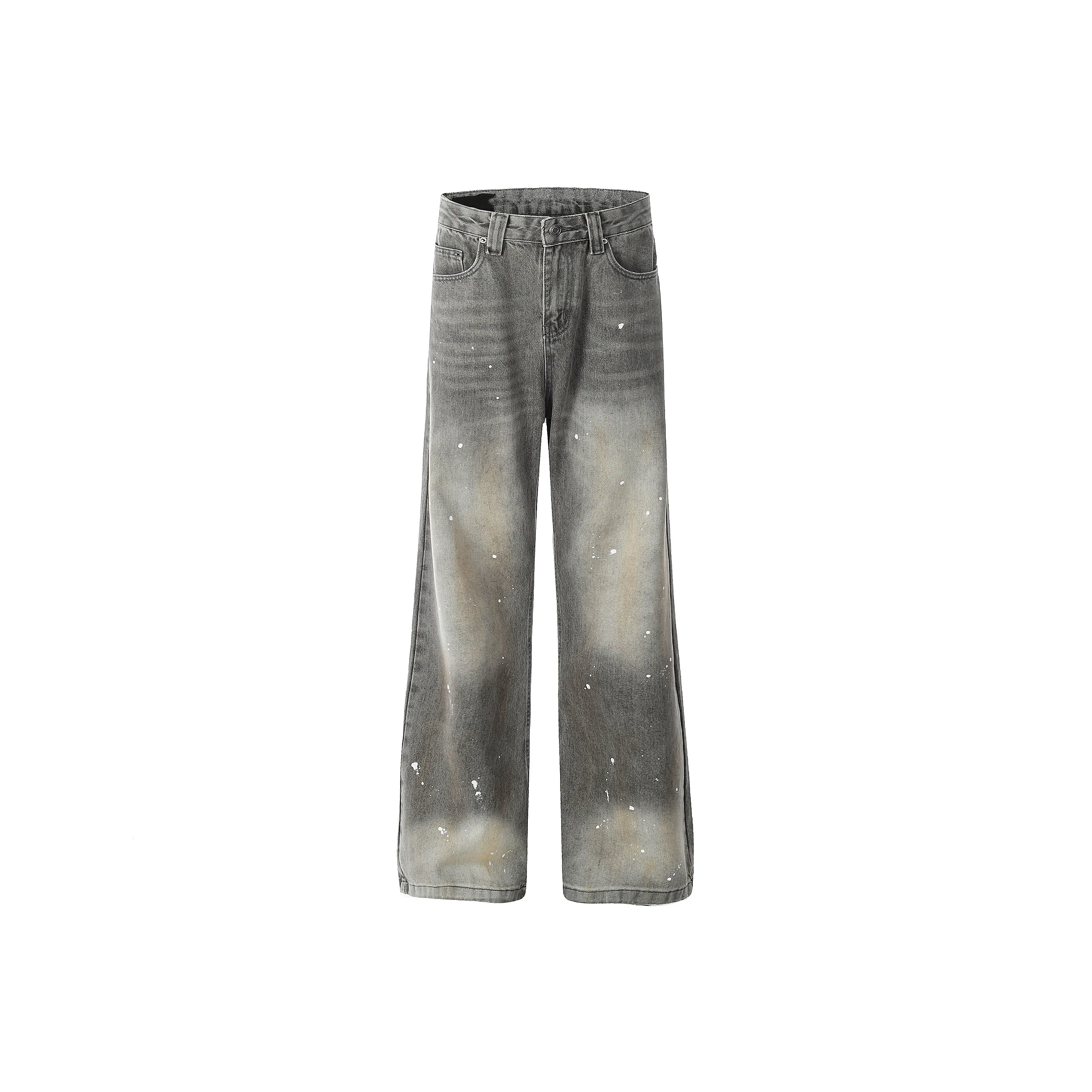 PAINT STAIN Серые Унисекс Джинсы