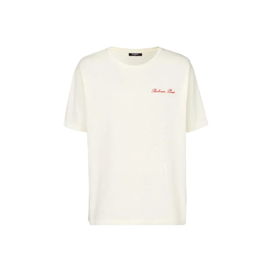BALMAIN Back Western Print T Shirt