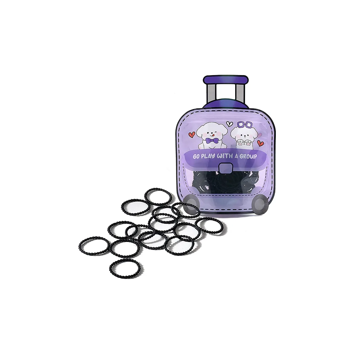 ROYALSASA Rubber Band, Iron Box Hair Tie Kids'