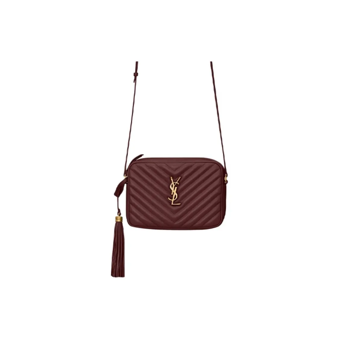 SAINT LAURENT LOU Quilting Leather Camera Bags Crossbody Bags Shoulder Bags Women's Burgundy