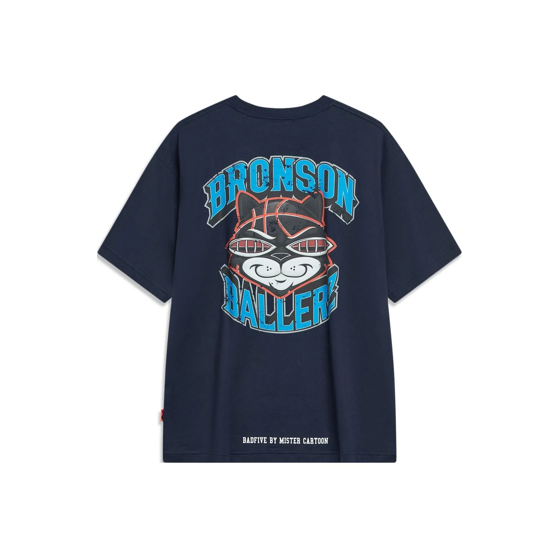 LINING x Mister Cartoon Badfive T-Shirt Унисекс Темно-Морской Синий