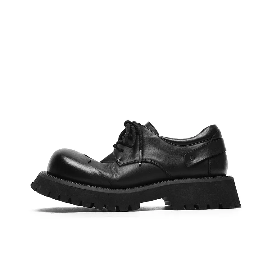 OUBT Niche Chunky Derby Shoes Work boots DB3597-400 Men's Black
