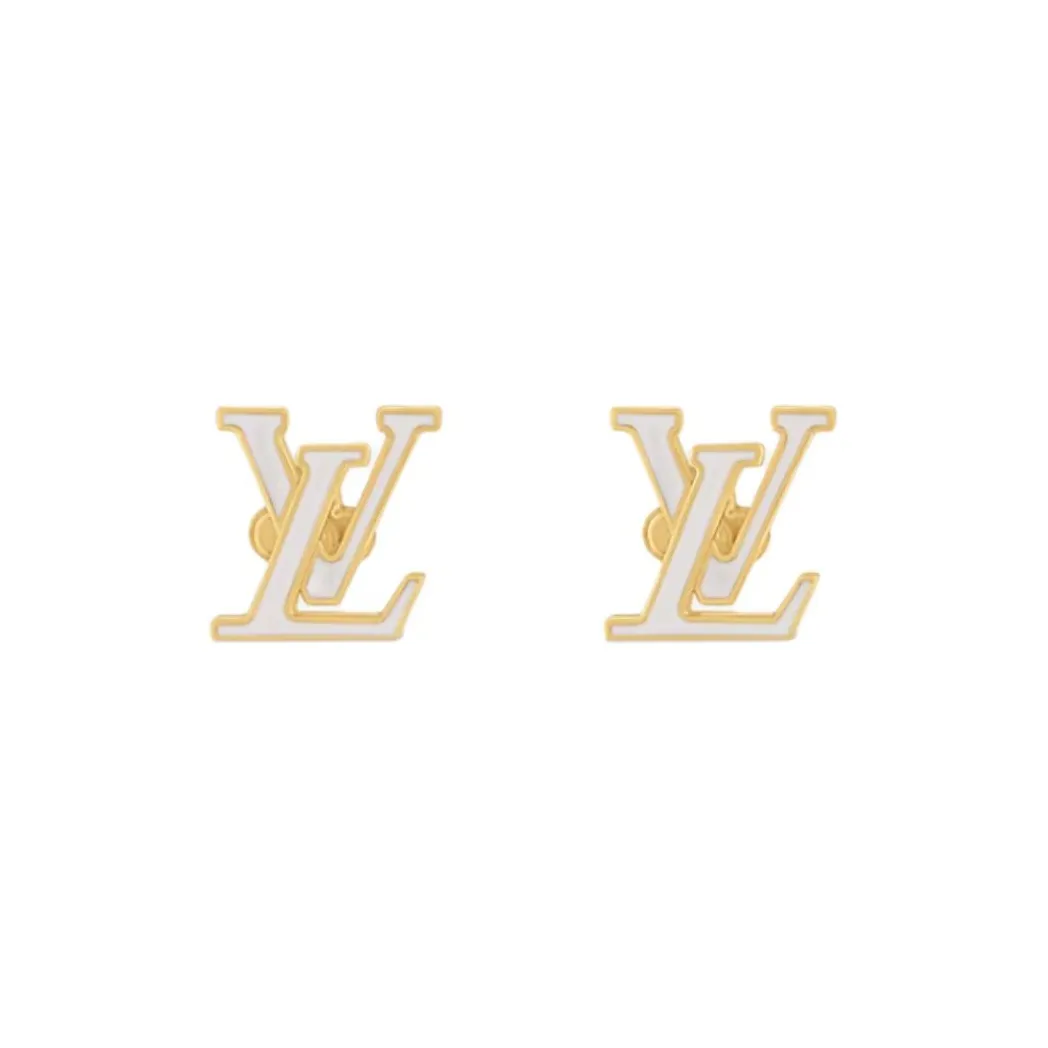 LOUIS VUITTON 2023 Lv Iconic Enamel Push Back Earrings Costume Earrings