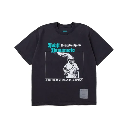 Yohji Yamamoto Neighborhood Co Бренд Унисекс Футболки