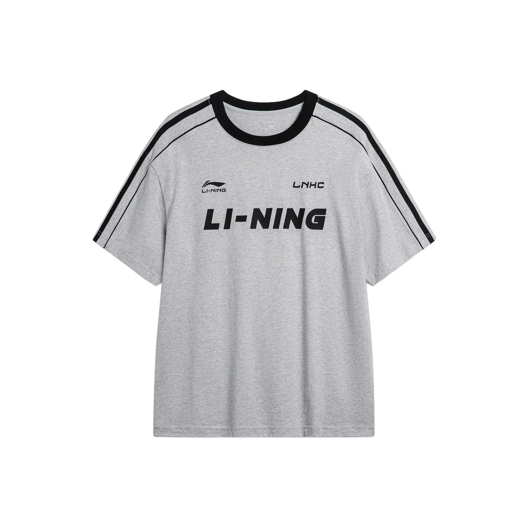 LiNing Sports Life Collection T Shirt Unisex Heather Gray Light Smoke Gray