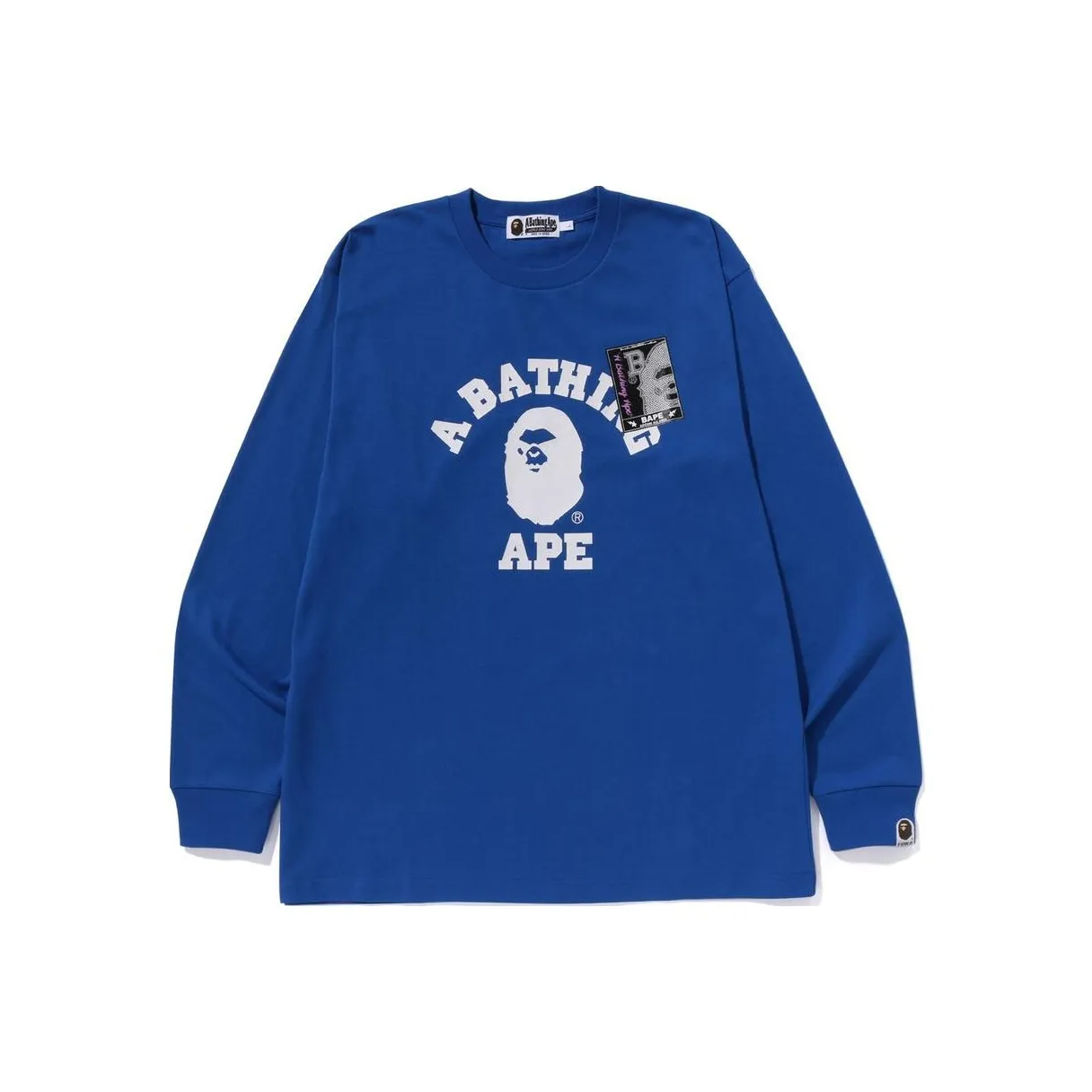 Bape Mad Face College Long Sleeve Tee