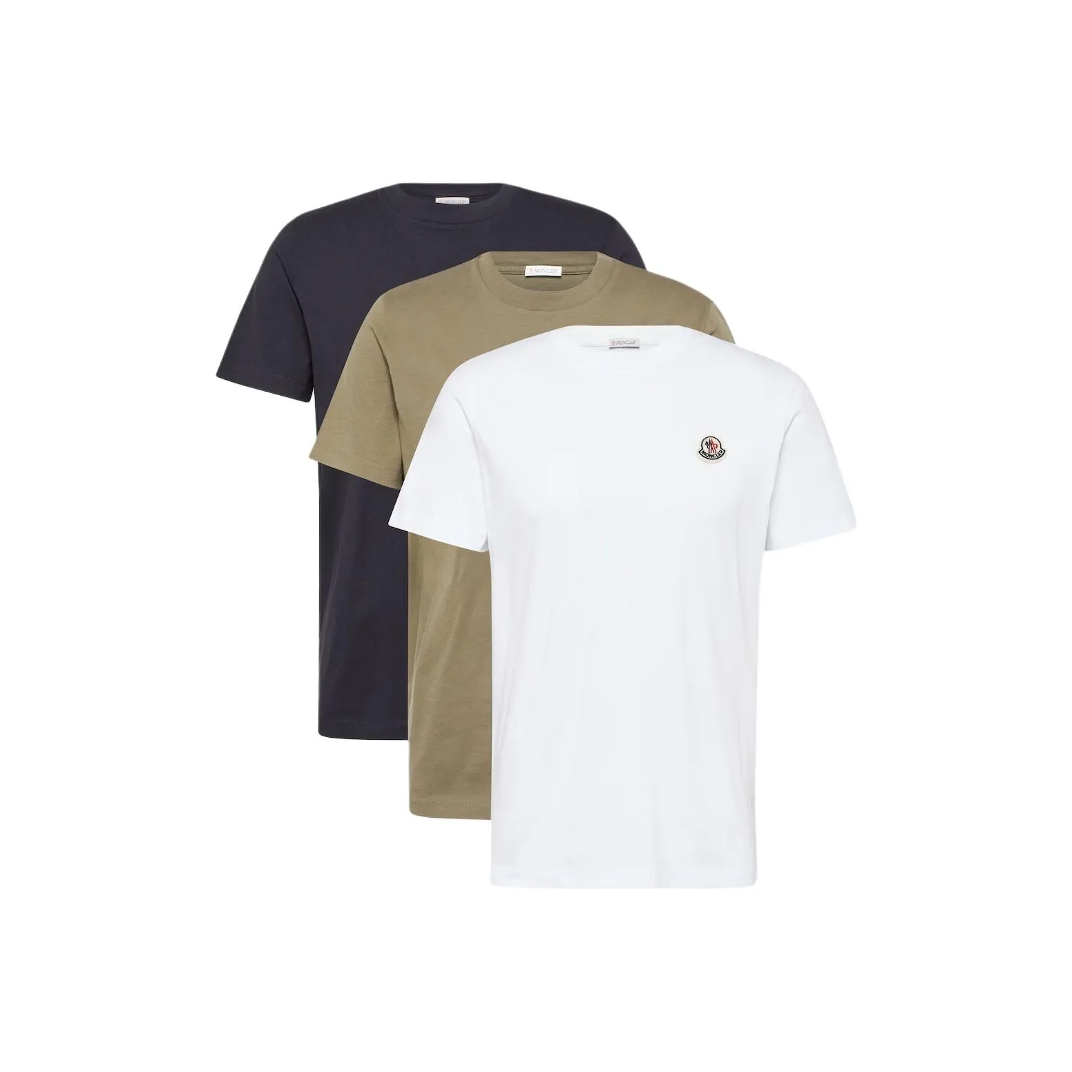 Moncler Logo Patch Pack Of Three T Shirt