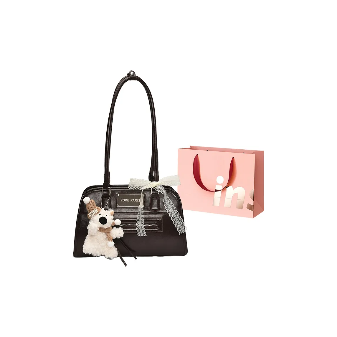WHEELY BABY+ PU Shoulder Bag Regular Women's Coffee Silver Black Pink White
