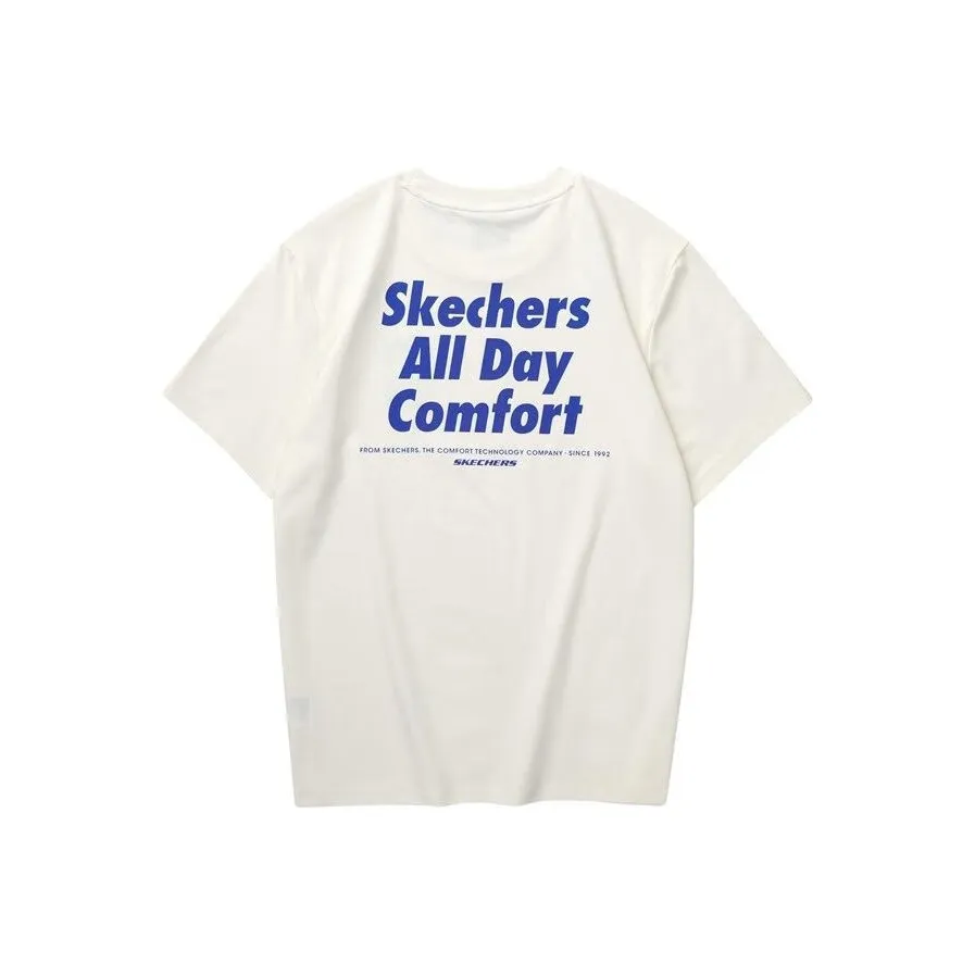 Skechers Funny Monster Зефирный белый/0074 Унисекс T Рубашки