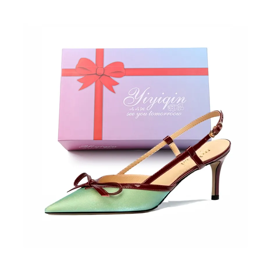 Take the Qin Узкий каблук Высокие каблуки 9 см Женские Зеленый