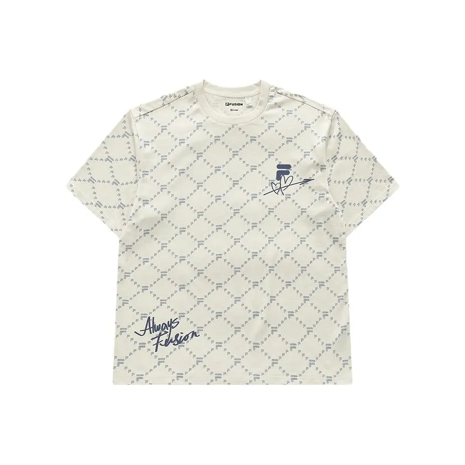 FILA FUSION FOB Series T Shirt Unisex Wheat Cream