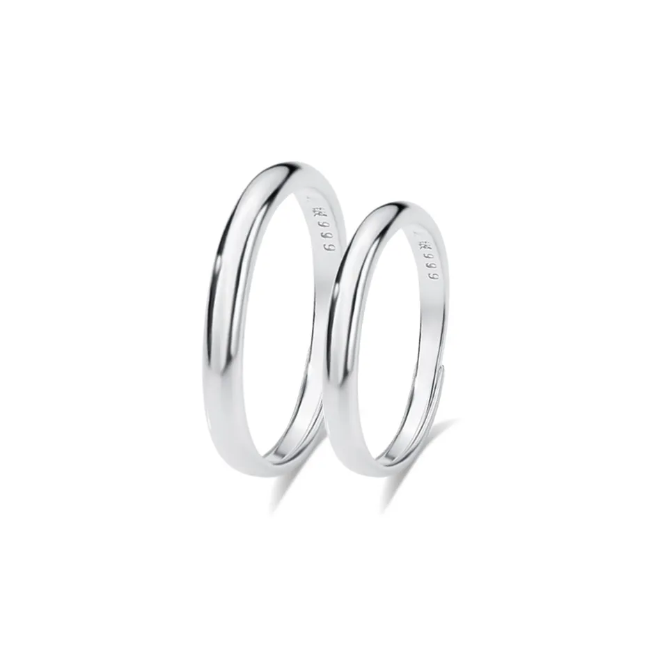 CANHUI S999 Fine Silver Rings Unisex