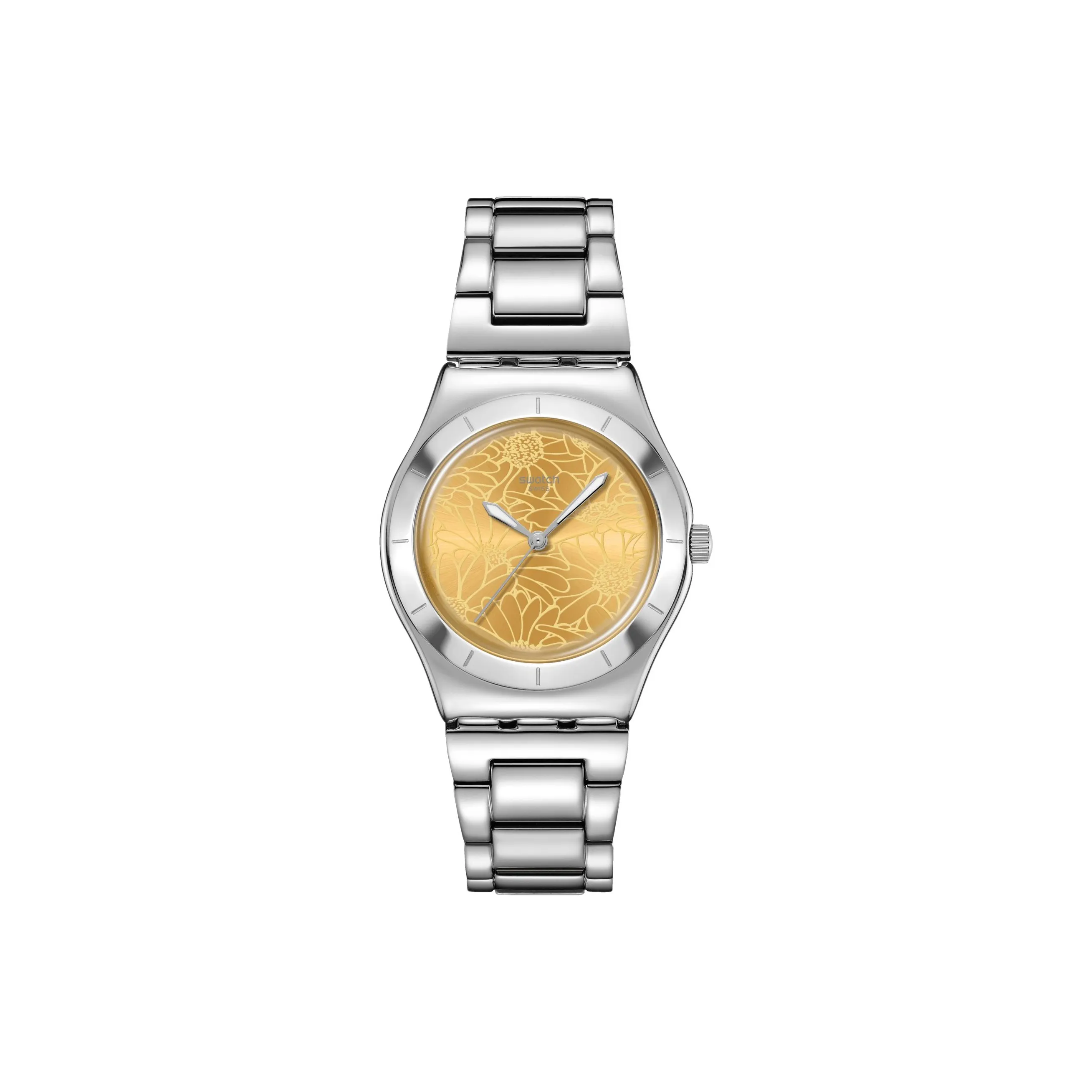 Swatch Quartz Movement Унисекс Часы 33 мм Желтые