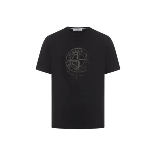 STONE ISLAND Черная унисекс футболка