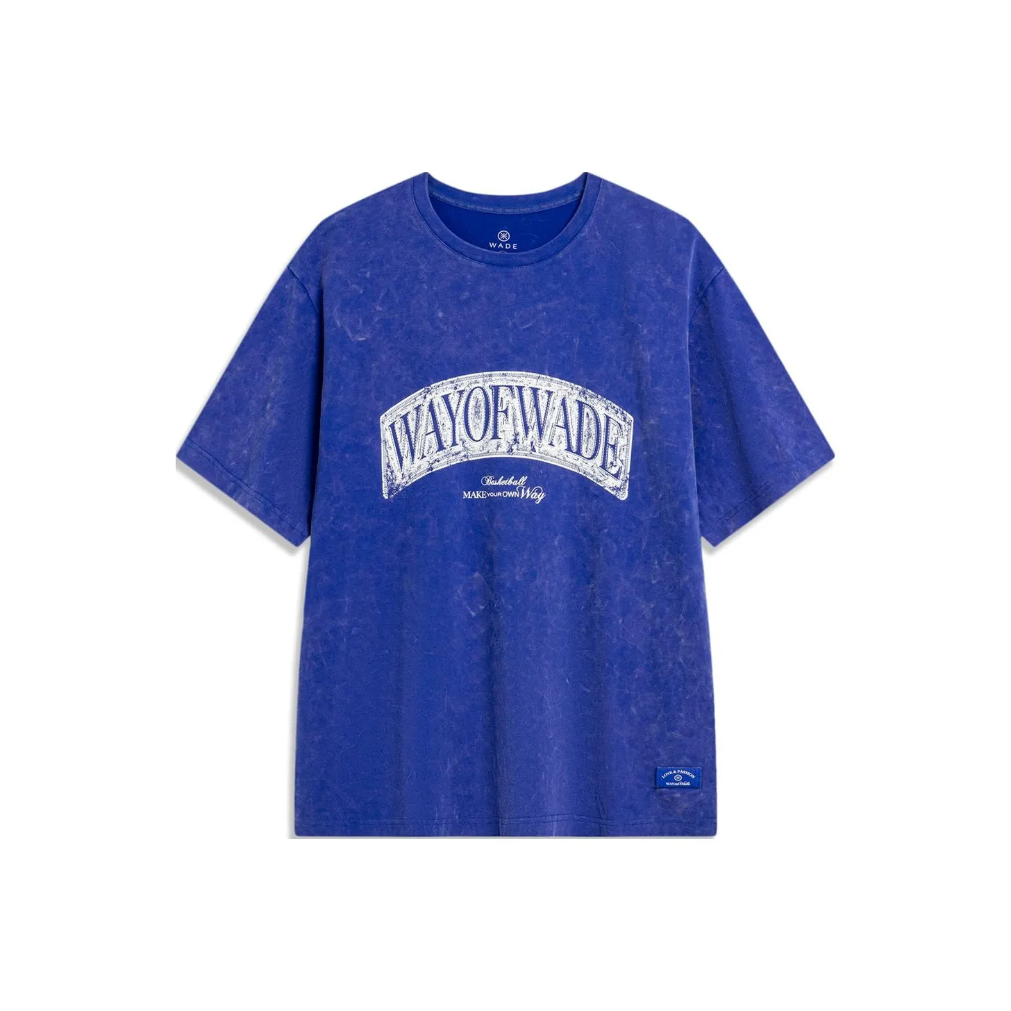 LINING Рукав с оборванным плечом Короткий рукав Т-рубашка Мужская Dream Blue