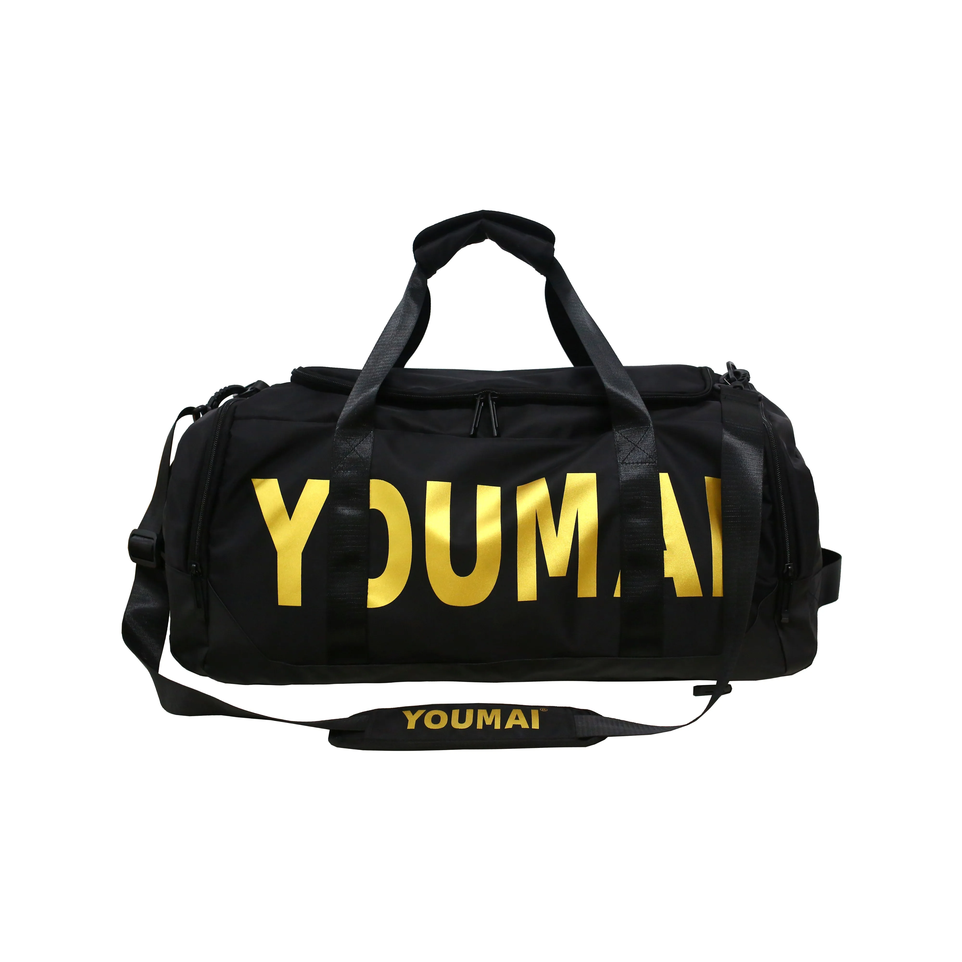 Deli Bear Nylon Travel Bag Unisex Black Gray Yellow Red Pink