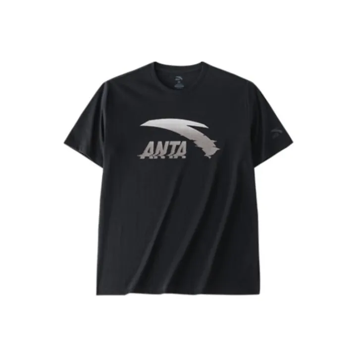 Anta Life Collection T Shirt Unisex Basic Black Silver