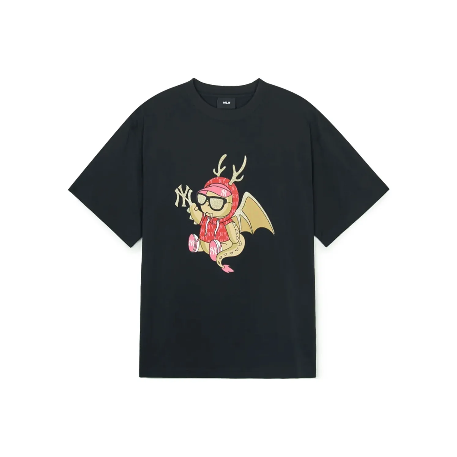 MLB Year Of The Dragon Limited Series SS24 Drop Shoulder Sleeve T Shirt Unisex Black