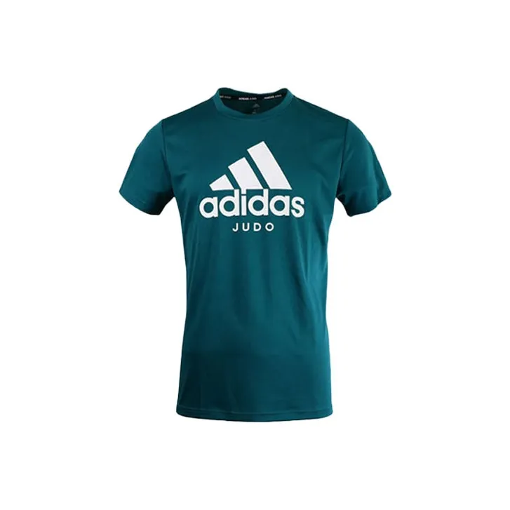 Adidas T-Shirt Унисекс Зеленый Белый