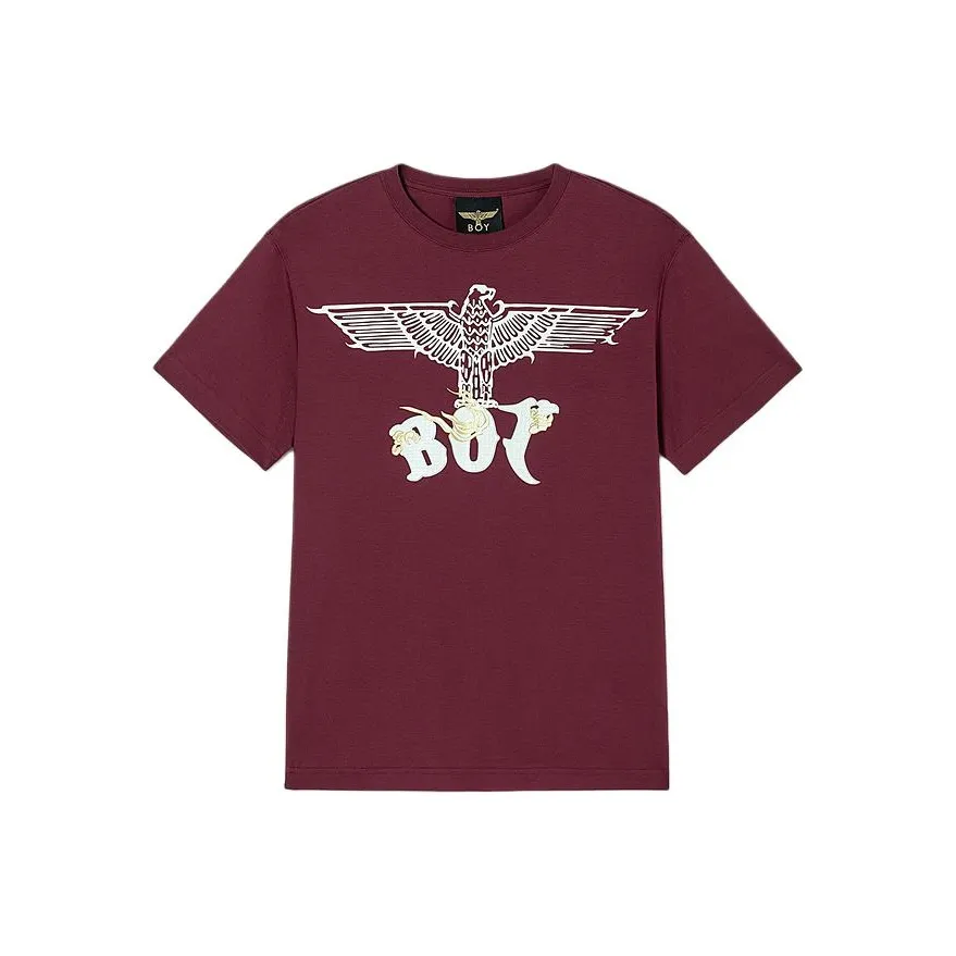Boy London T Shirt Unisex Burgundy