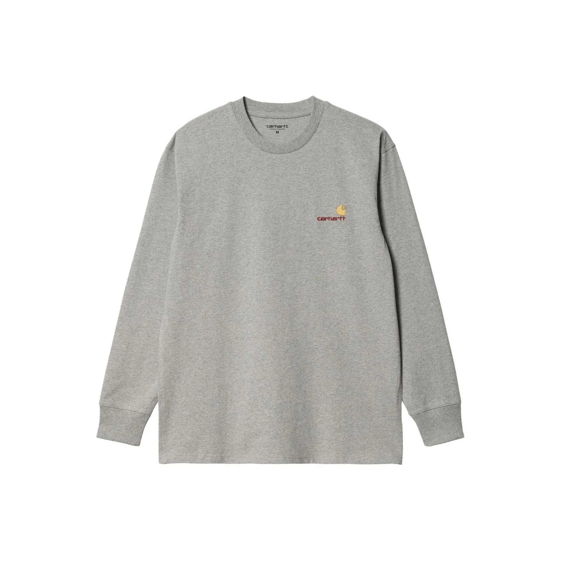 Carhartt WIP American Script Long Sleeve T-Shirt Рубашка Мужская Серый