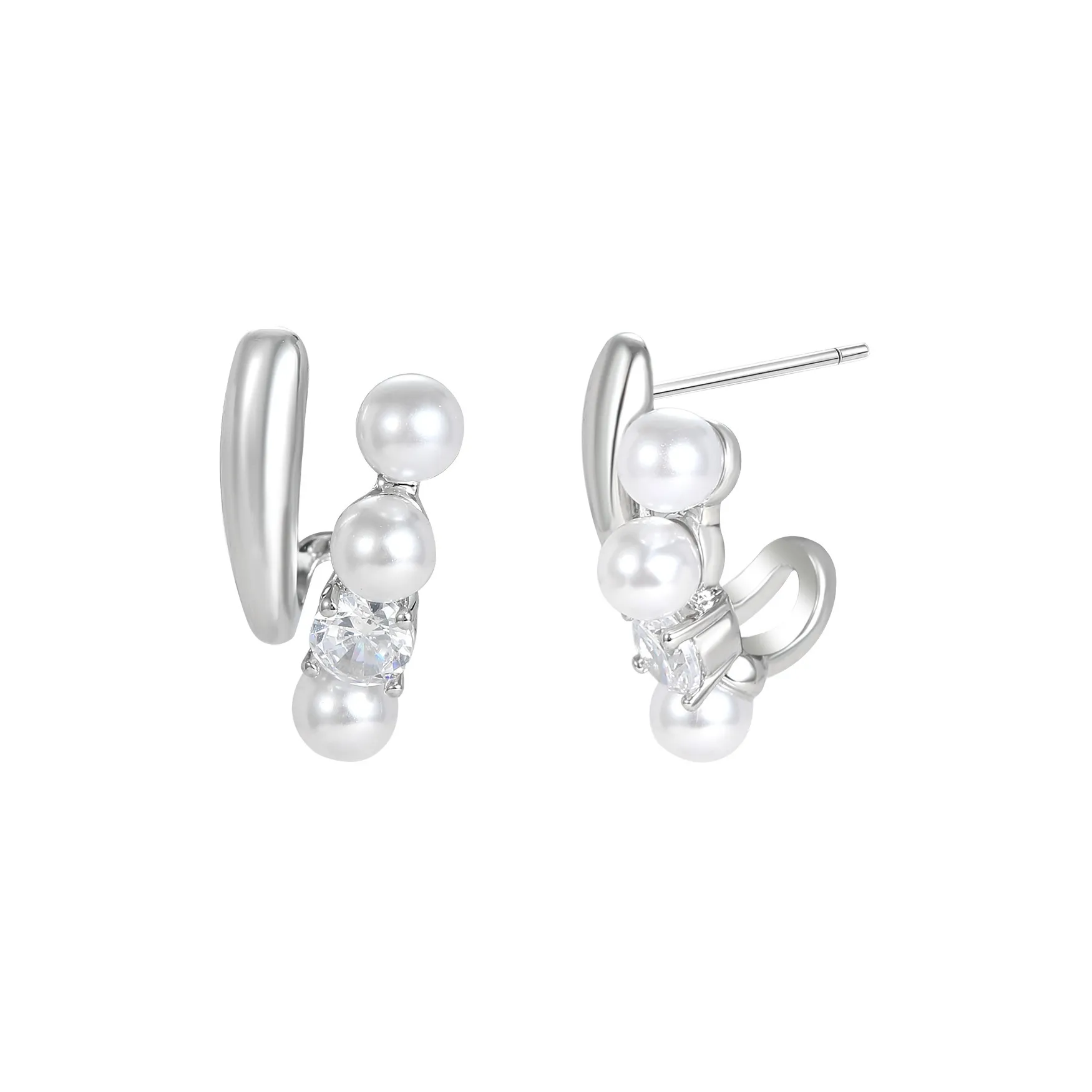 BING STUDIO S925 Silver Stud Earrings Women's