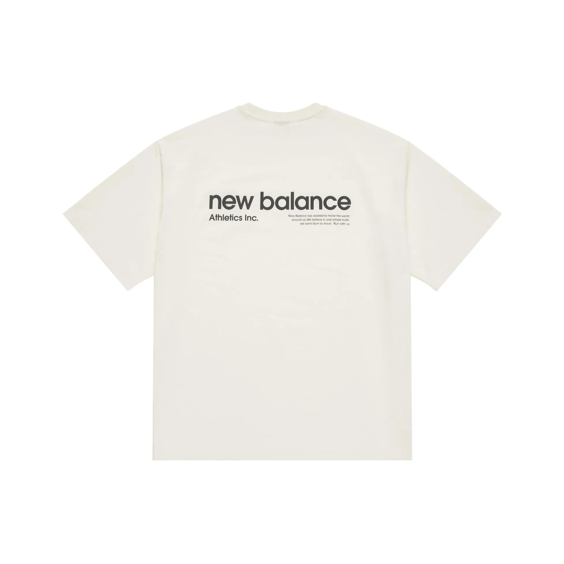 New Balance совместная футболка T Унисекс Айвори Белый