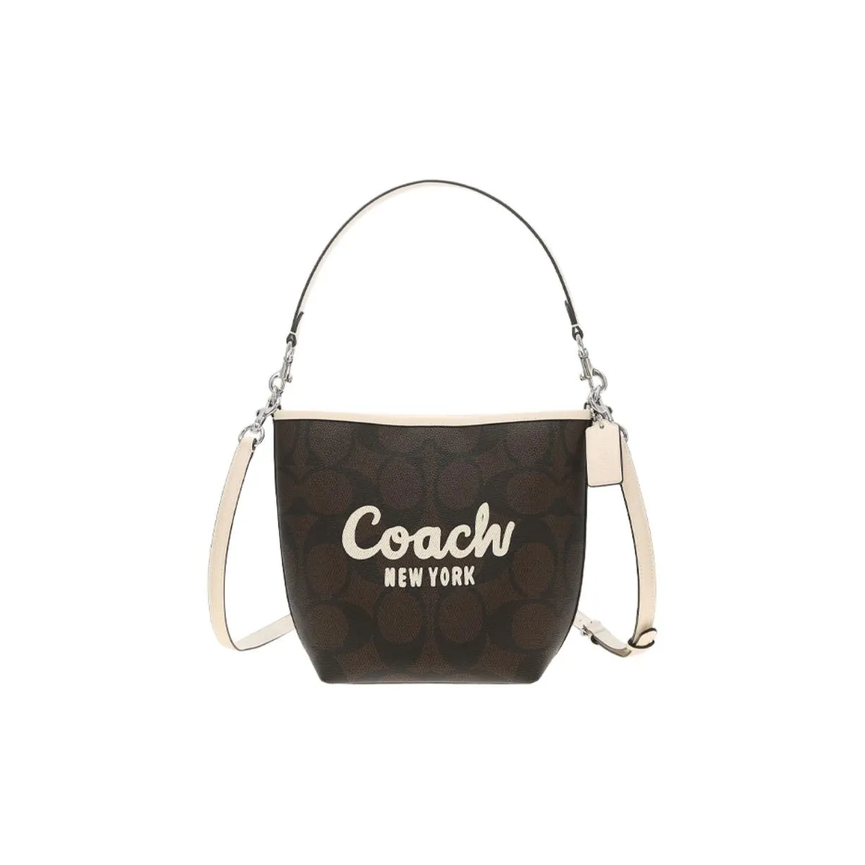 COACH Городская кожаная сумка-ведро сумка женская черная