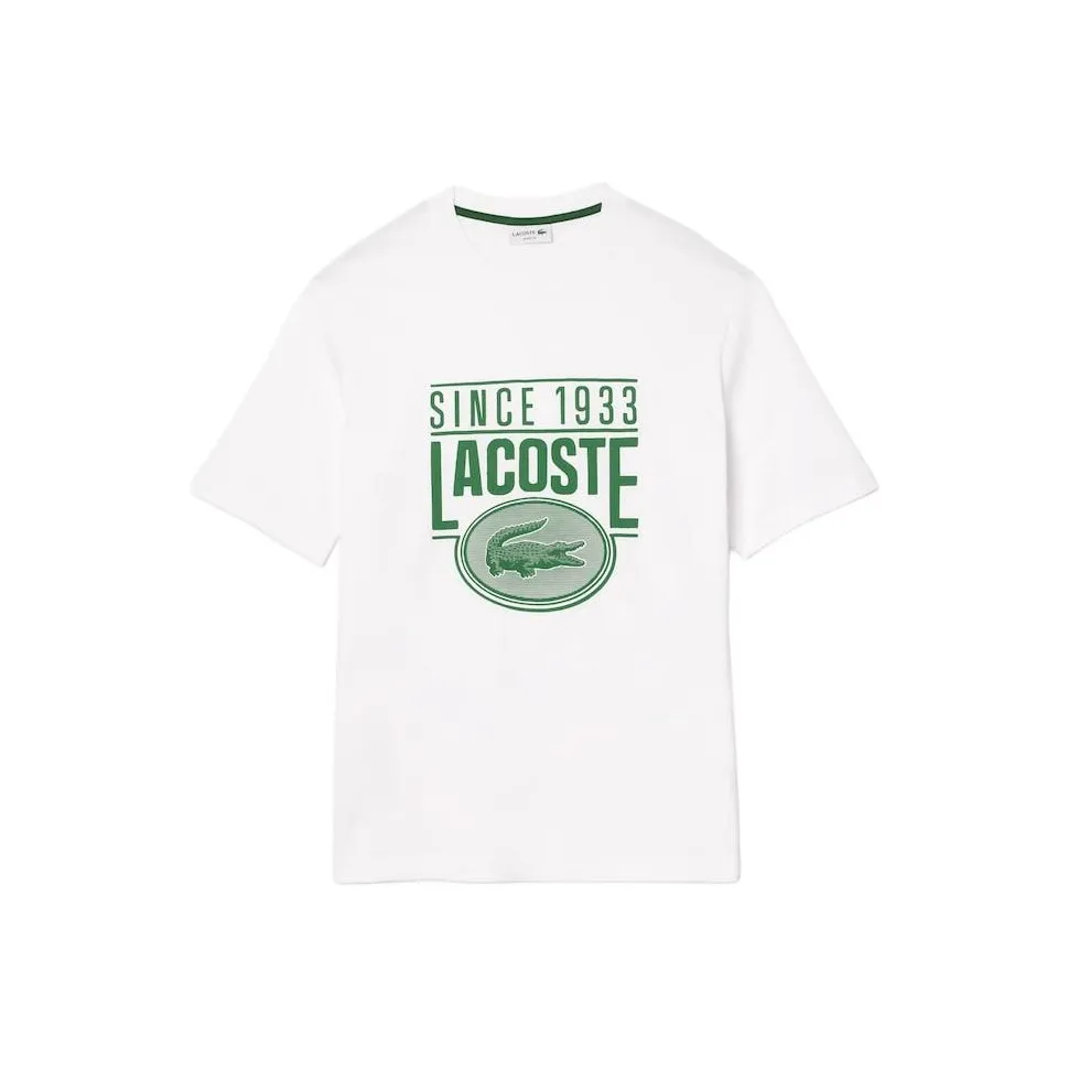 LACOSTE Logo print Organic Cotton T shirt