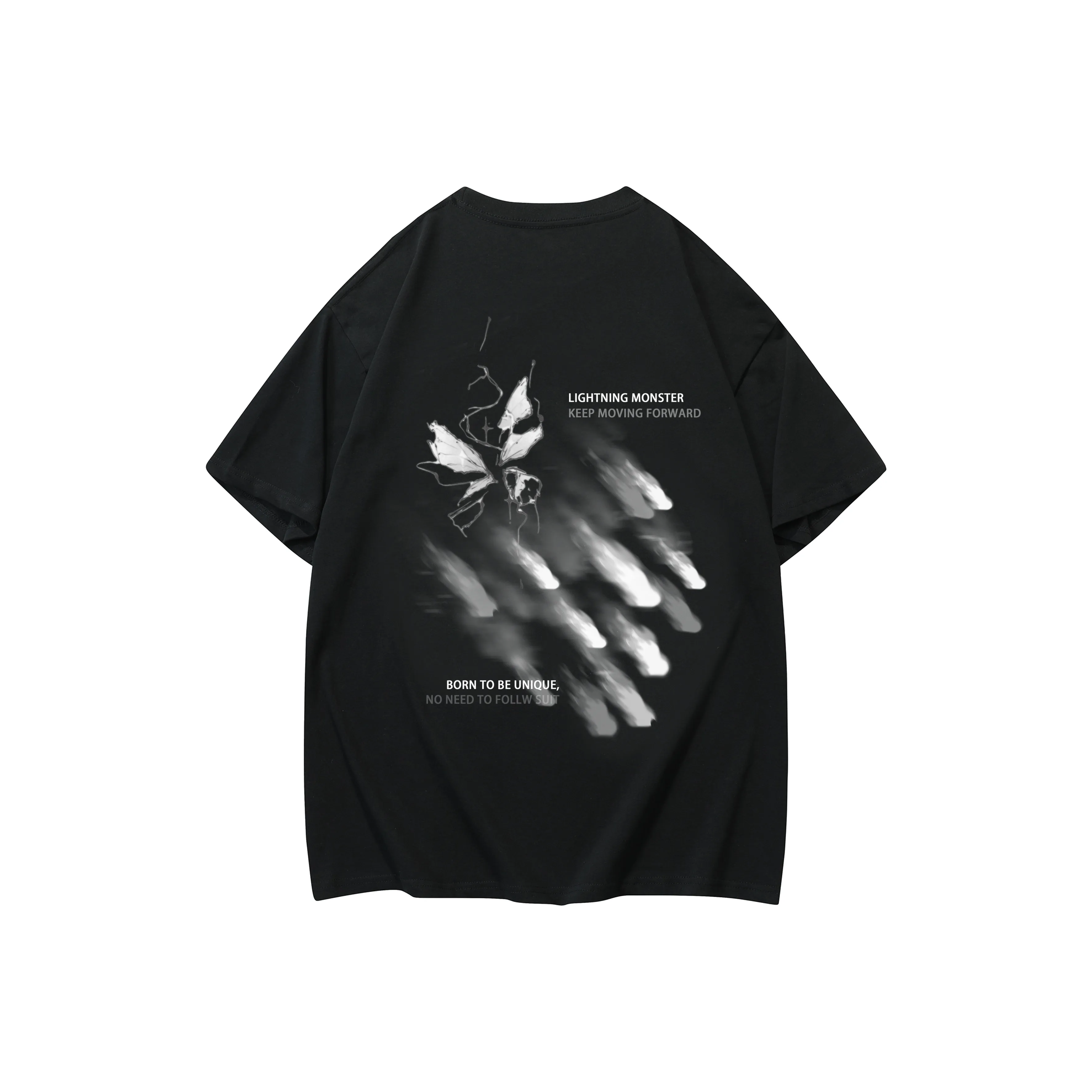 M-2020-TSR611 Classic Print Short Sleeve Round Neck T-Shirt
