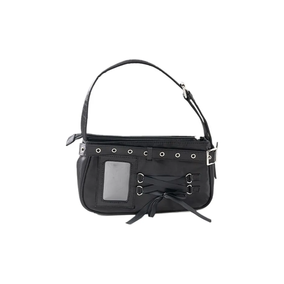 Rosyposy Satin с PVC Сумка Сумка через плечо Стандартная Женская Черная Белая