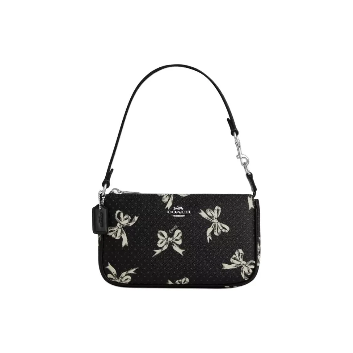 COACH Nolita Coated Canvas Handbag, Shoulder Bag Women's Silver Black Multicolor
