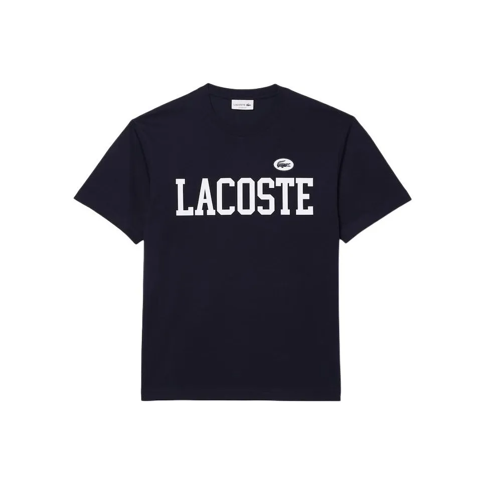 LACOSTE Logo print Organic Cotton T shirt