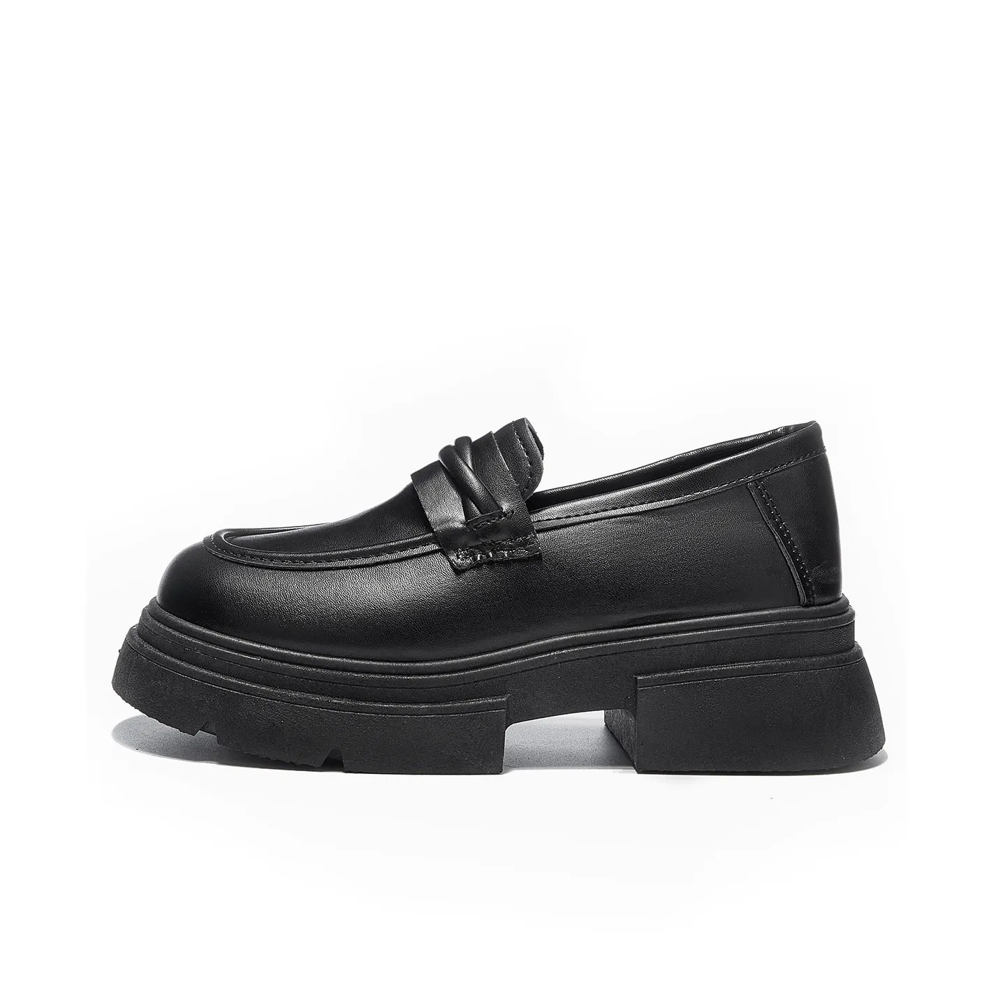 Medd Ballet Flats Loafers Medium Heel Women's Black