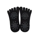 블랙 Five-toe 요가 양말