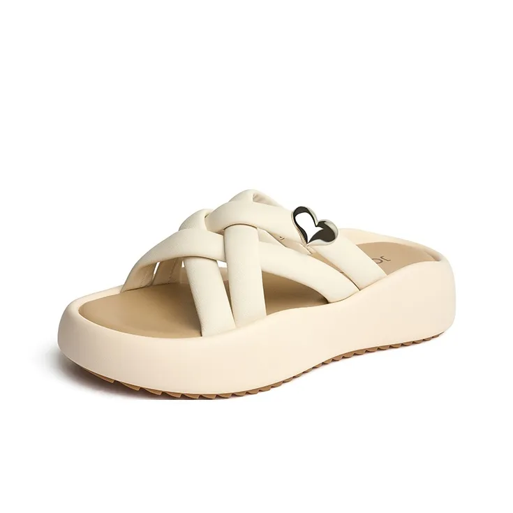 JOSINY Резиновая подошва амортизация устойчивость к истиранию устойчивость к запахам тихий слип женский экрю