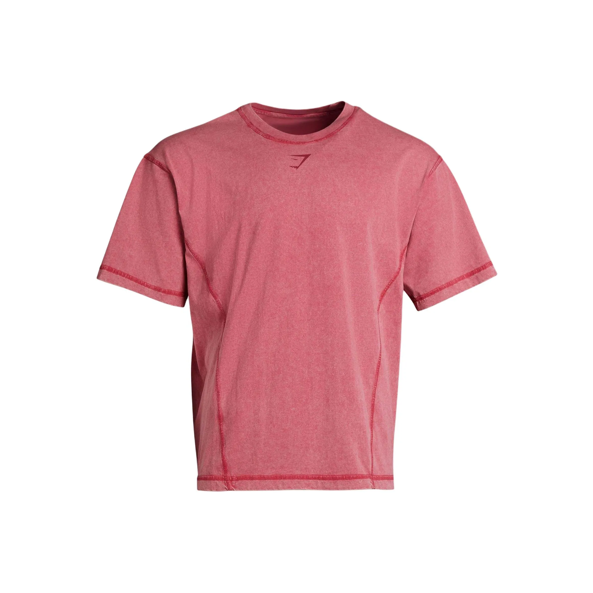 GYMSHARK HERITAGE WASHED T SHIRT T Shirt Men's Vintage Pink