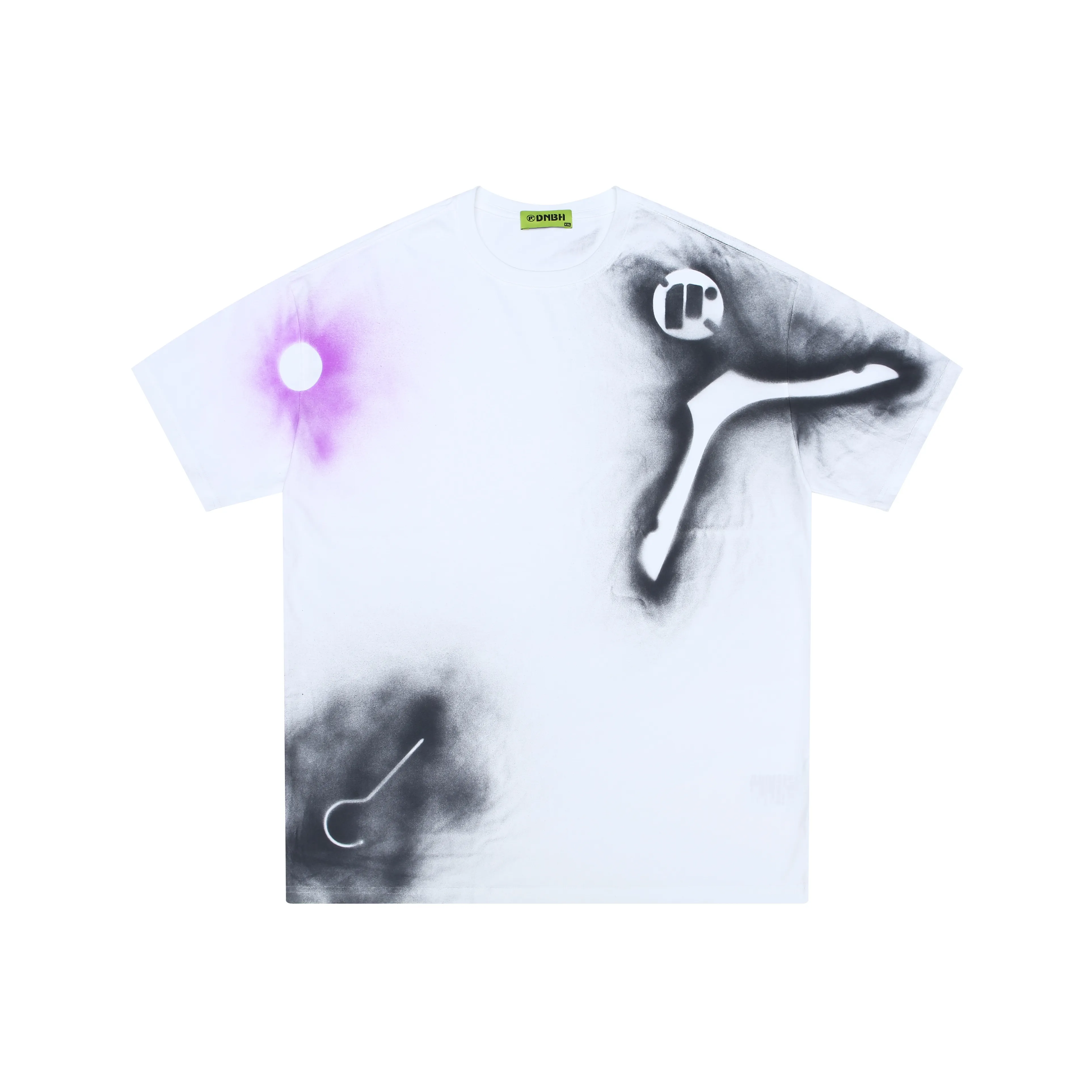 DNBH Loose Fit Casual 100% Cotton Crew Neck Pullover Versatile Short Sleeved T-Shirts Unisex 