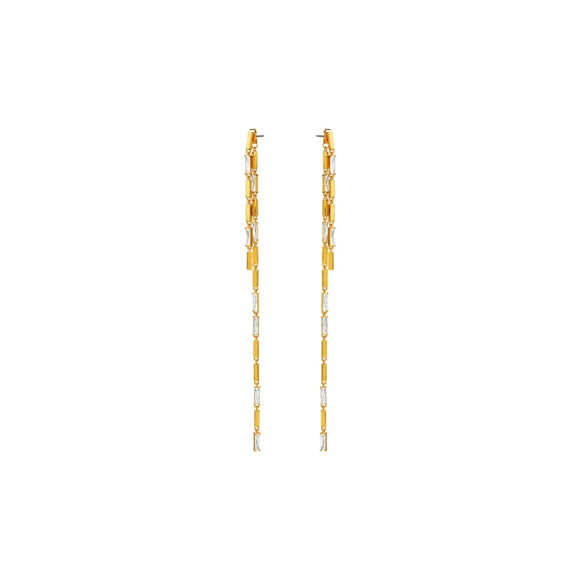 BOONEE ALUS White Gold Plated Copper/Copper Karat Gold Plated Drop Earrings Women's