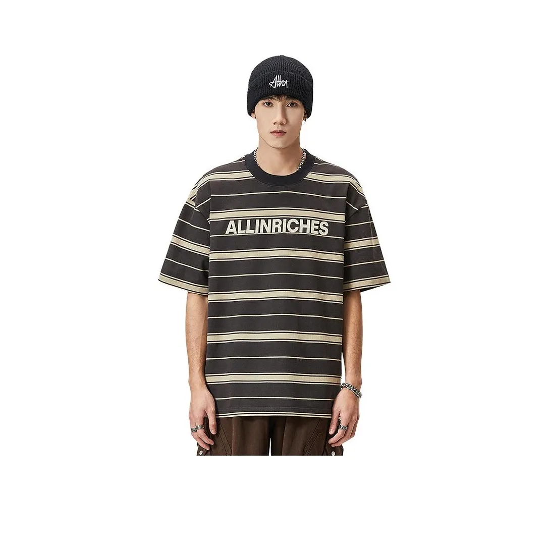 ALL IN T-Shirts Unisex Dark Gray Stripes