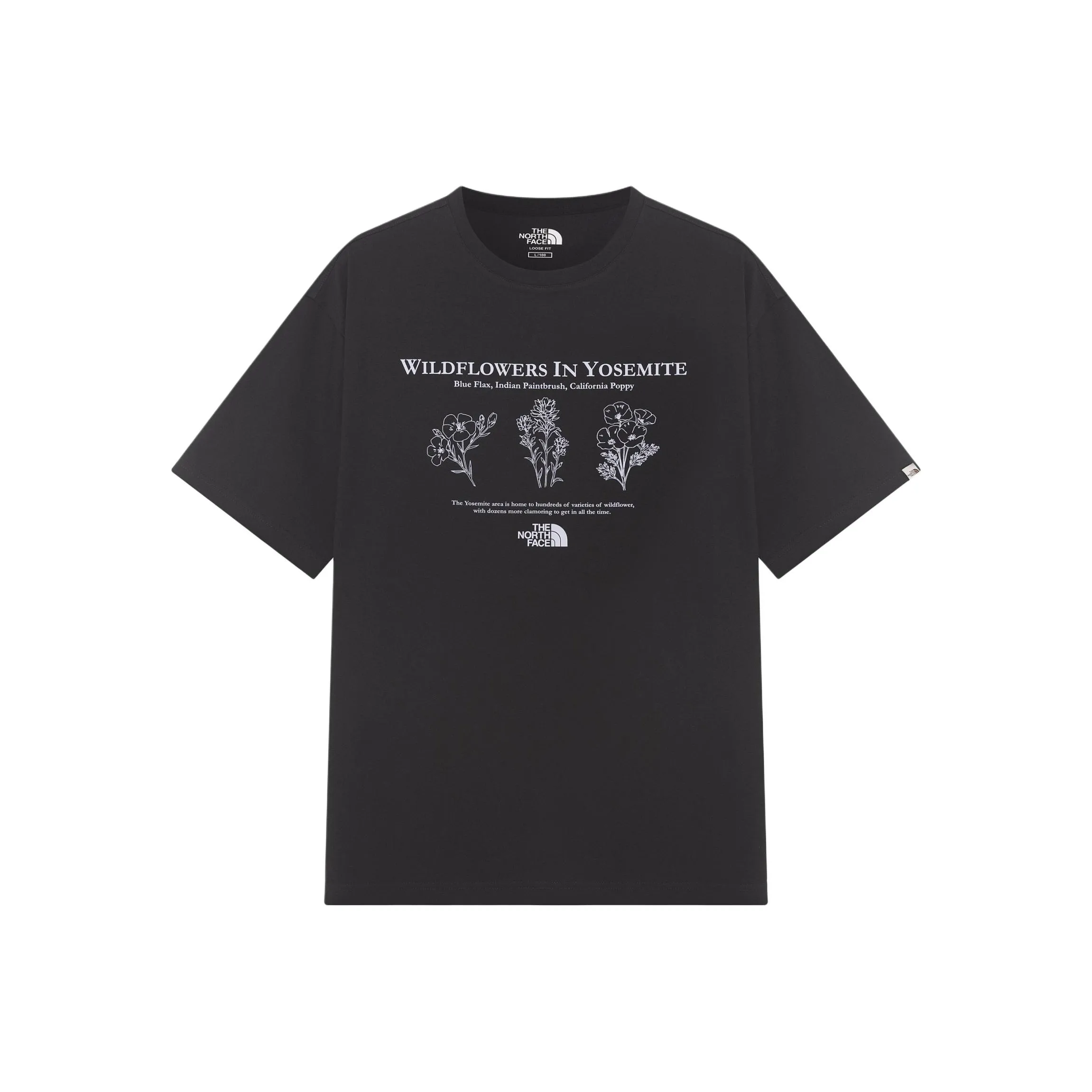 THE NORTH FACE Цветочный дизайн EX T Рубашка Мужская Черная