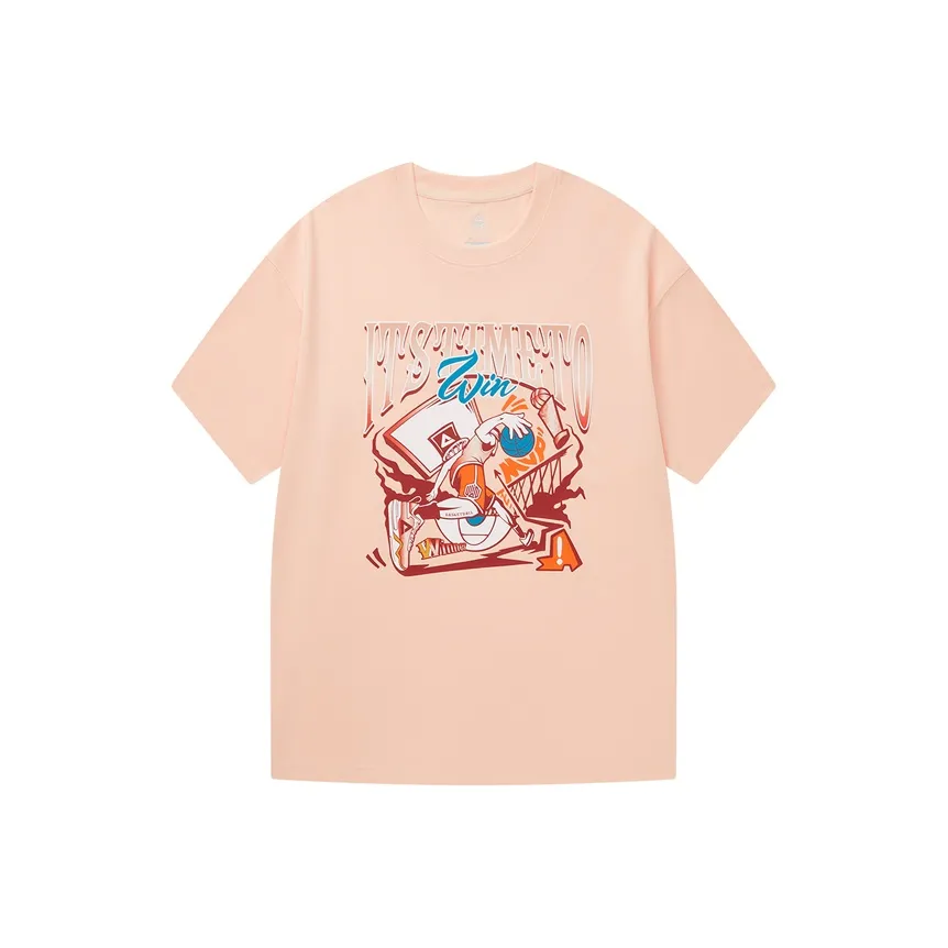PEAK T Shirts Men Peach Pink