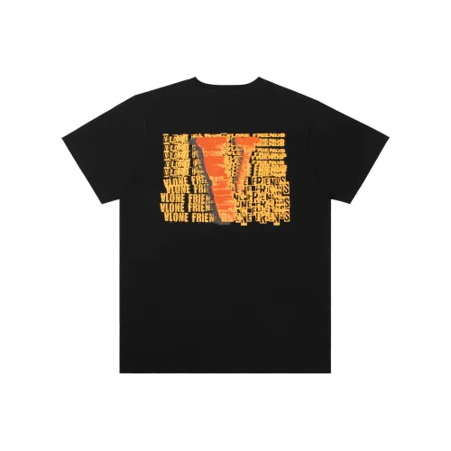 VLONE SS25 Черный и оранжевый Унисекс T Рубашки