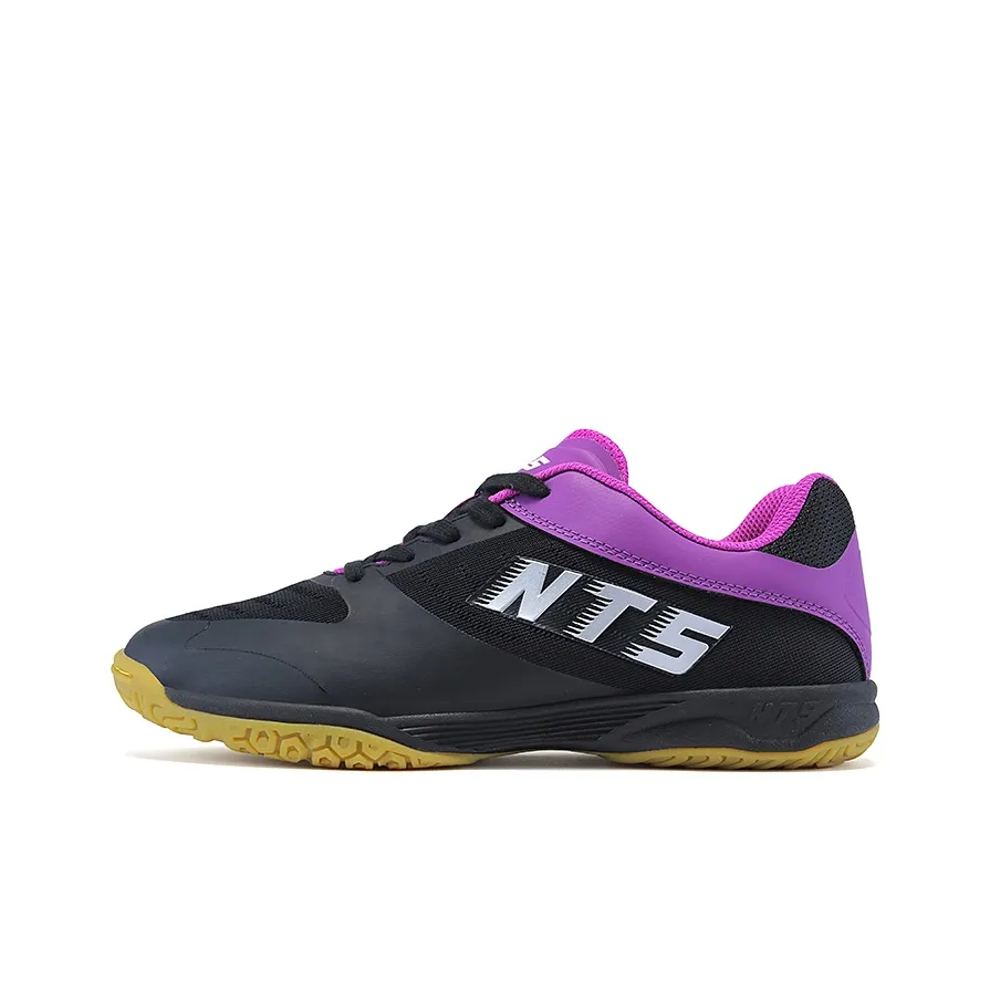 Lin Feng Shock Absorbers With Slip Resistant And Abrasion Resistant Properties Low Top Tennis Shoes Unisex Black Purple