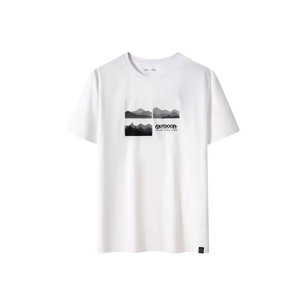 OUTDOOR PRODUCTS T-Shirt Мужской Классический Белый