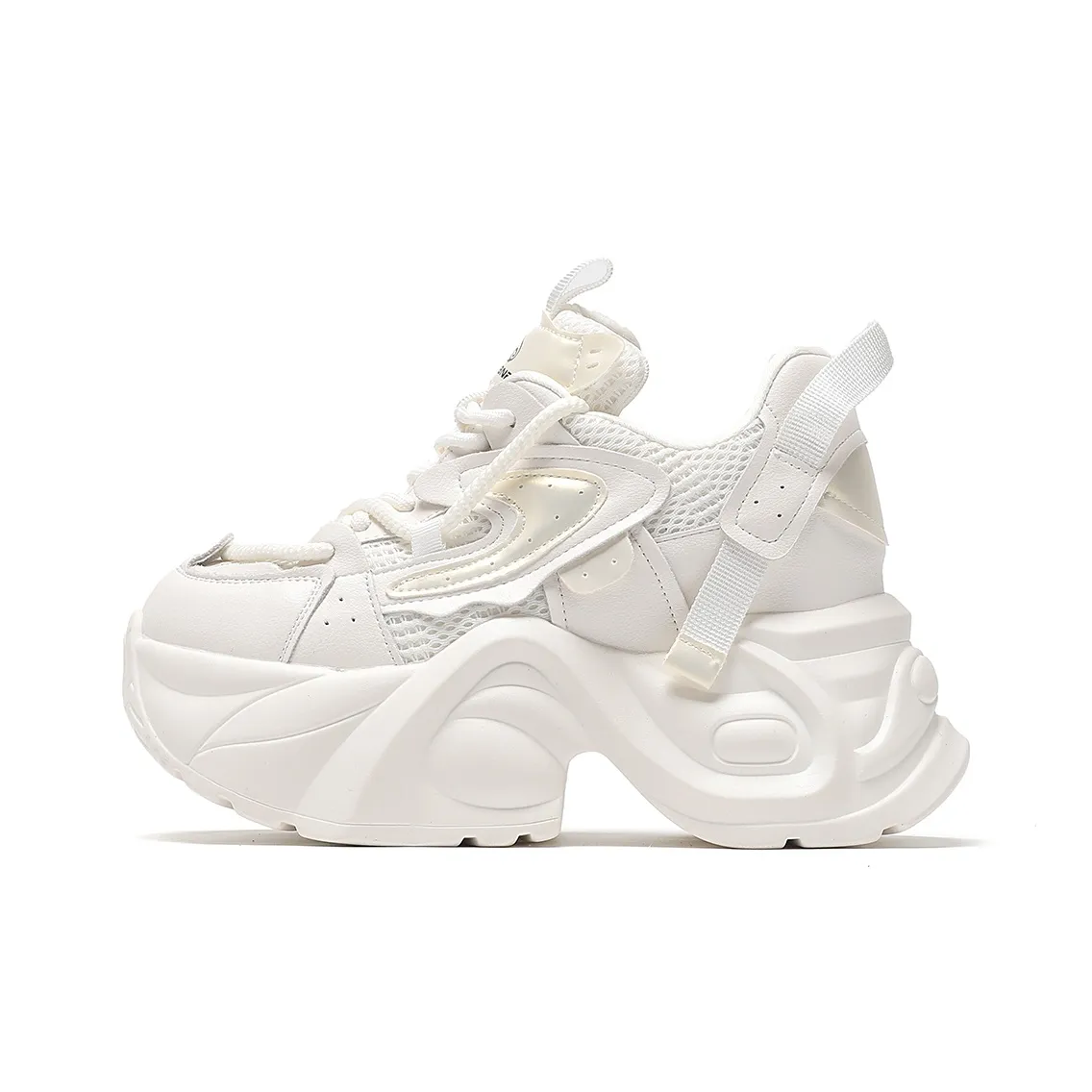 CARDANRO Low-Top Platform Height Increasing 10cm Chunky Sneakers Women's