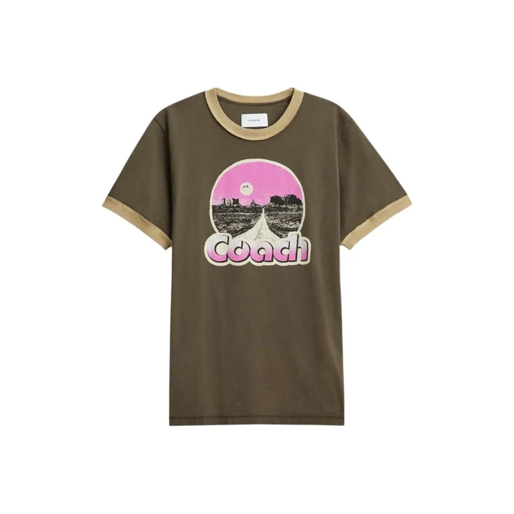 COACH Коричневый Мужской T-рубашки