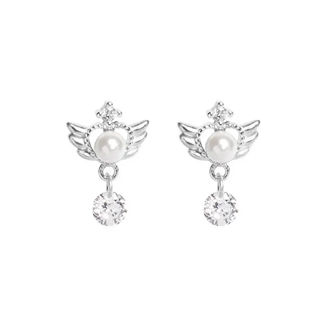 LUYUO S999 Fine Silver Earrings Women's