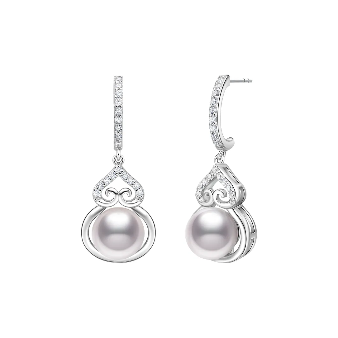 ME LUXE Pearl Hoop Earrings, Blessing Wealth Women's