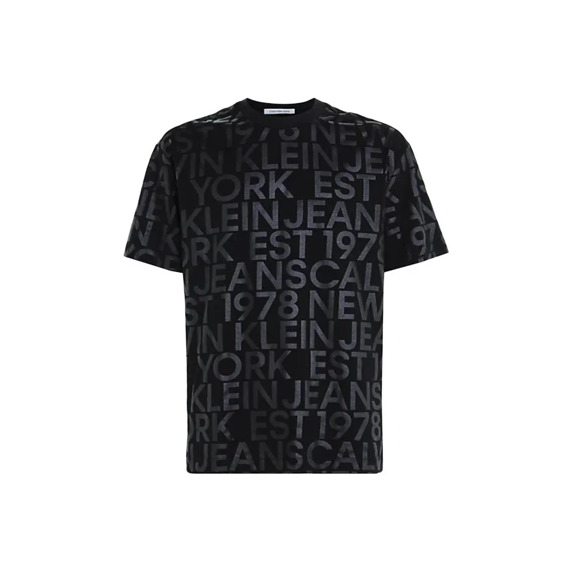 CALVIN KLEIN All Over Logo T Shirt T Shirt Men's Black